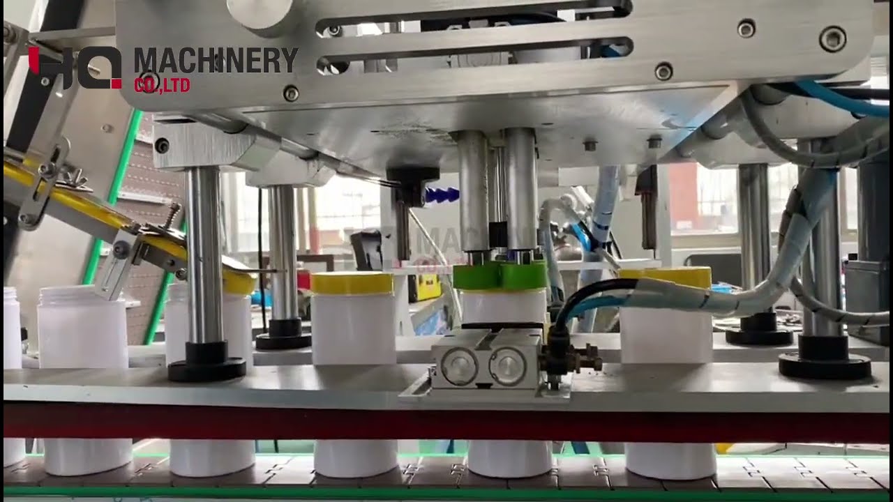 four wheels capping machine for plastic jars|YQ bottle cap retorquer machine with elevator hopper