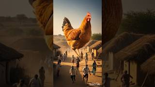 a big chicken enters the village #ai #crazy toy tv