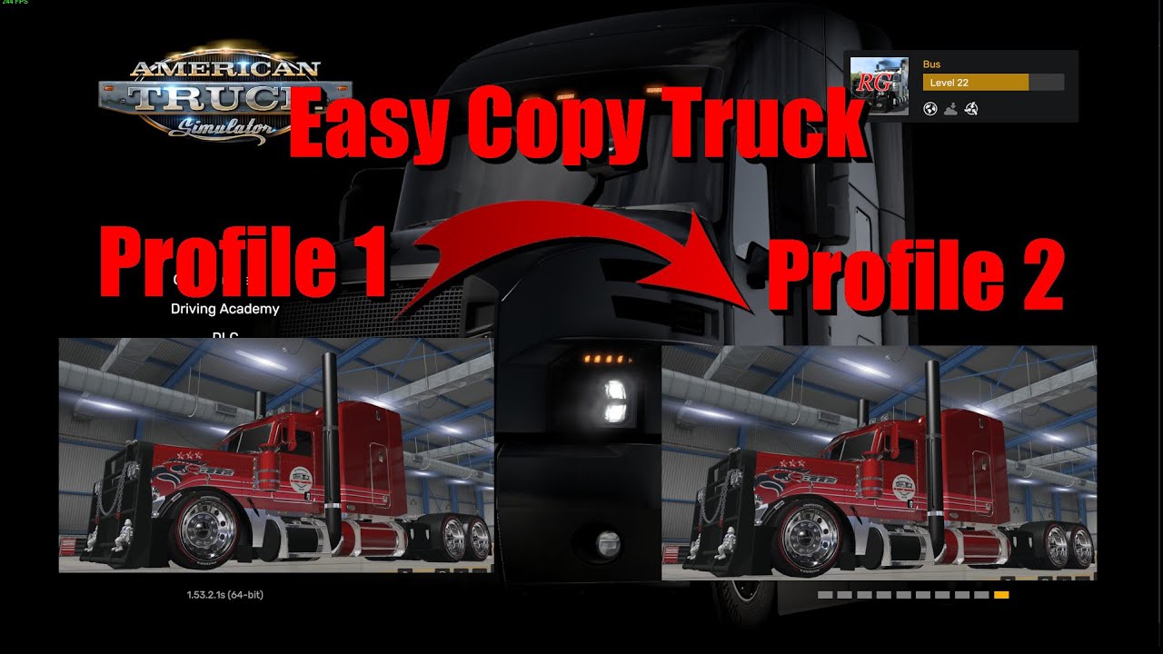 How To Copy Complete Truck From Profile To Profile ATS & ETS 2