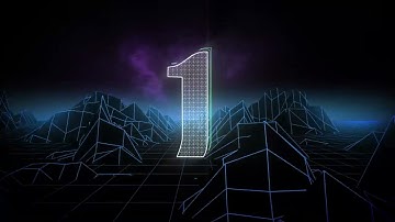 Retro Number 1 Digital Signage 1 hour loop