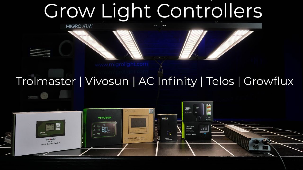 Grow light controller comparison, AC Infinity, Vivosun, Trolmaster, Telos Growcast