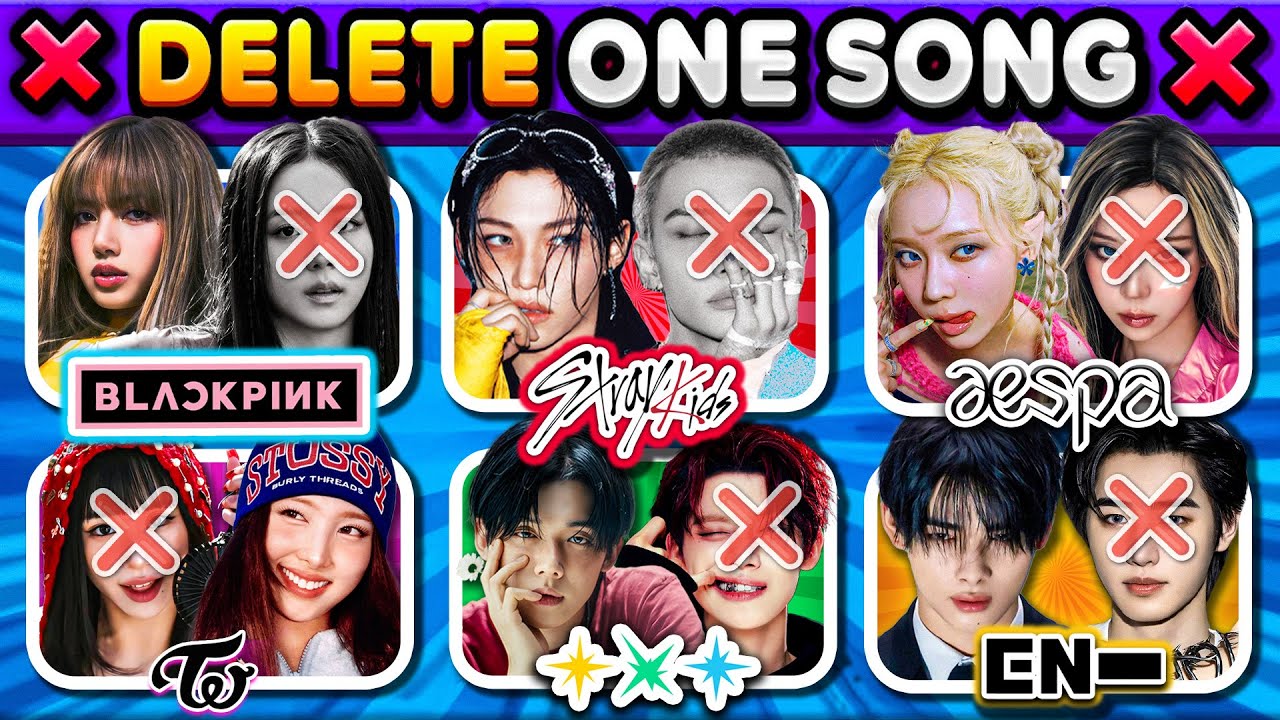 DELETE ONE SONG PER KPOP GROUP #2🎶 6 Songs Each Round | KPOP QUIZ 2025