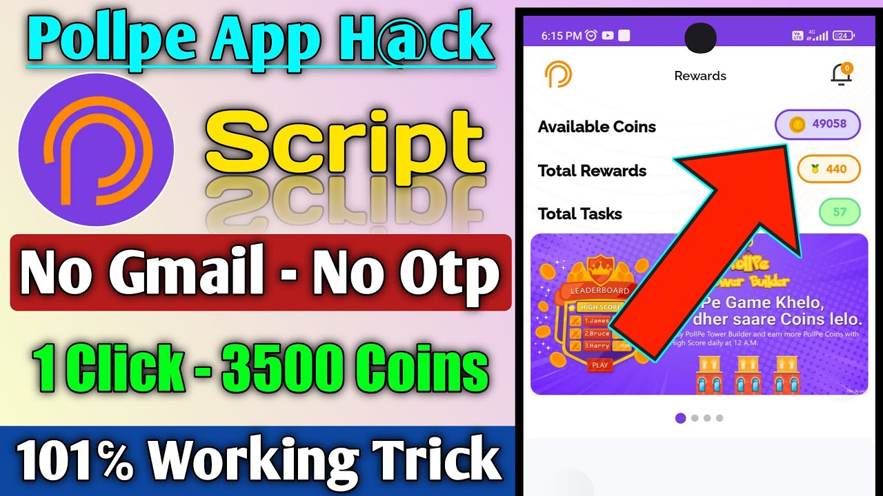 Pollpe App Script | Pollpe App Hack | Pollpe App Unlimited Trick | New Earning App Today