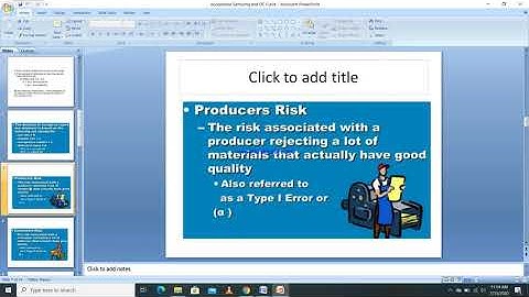 Statistical Quality Control: Lecture 08