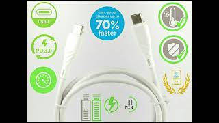 MODEL No. H-DC08 PD SERIES ....30W USB TYPE C TO USB TYPE C CHARGING & DATA SYNC CABLE.