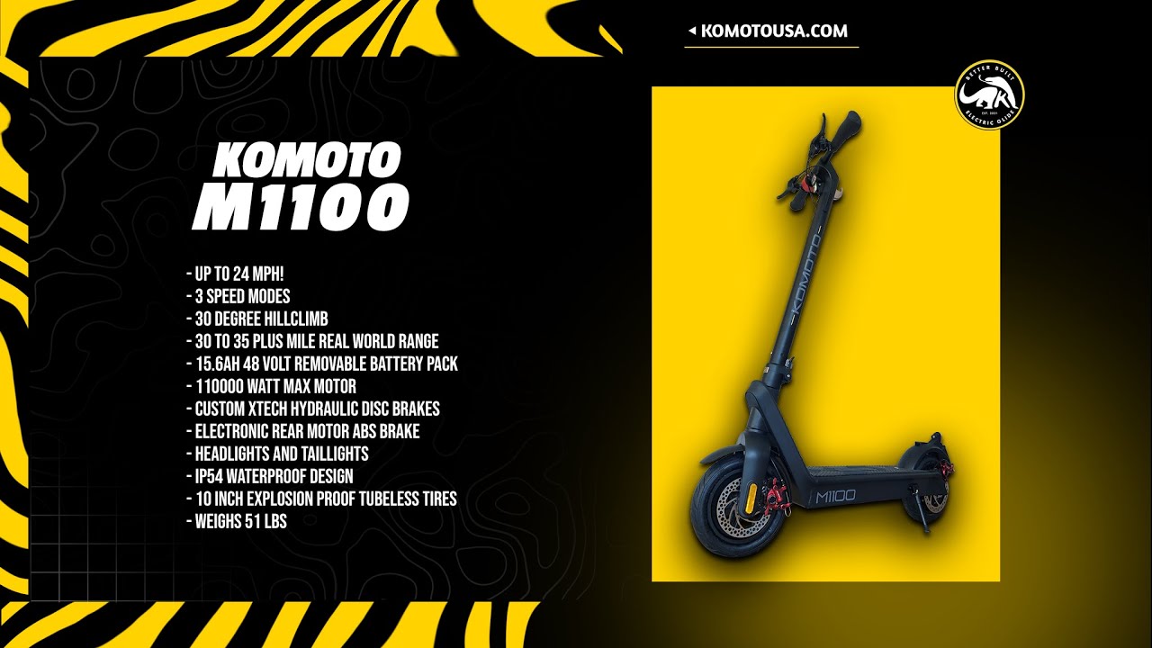 KOMOTO M1100 Review | The BEST Midrange Electric Scooter