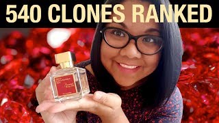 BEST BACCARAT ROUGE 540 DUPES / CLONES : RANKED!!!