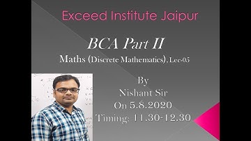 BCA part II,  Live Lec -05 by Nishant Sir