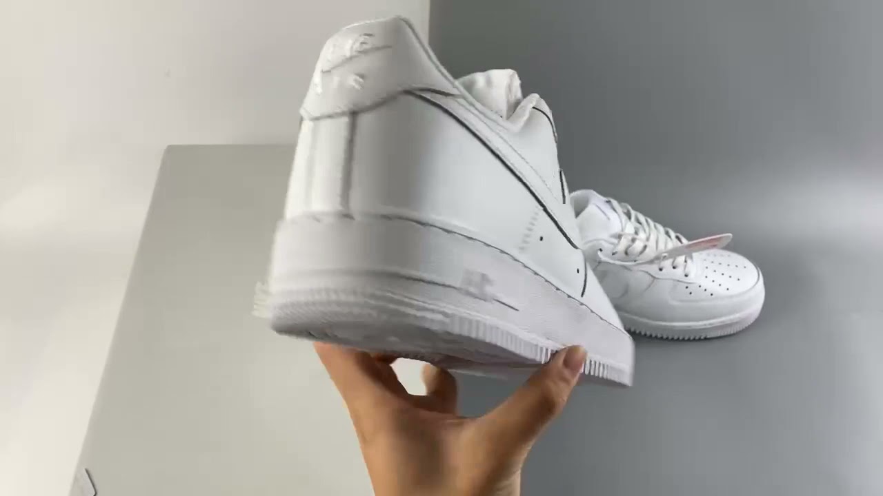 Nike Air Force 1 07 Triple White CW2288-111 - YouTube