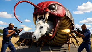 Brave Rescue Team Battles a Giant Caterpillar to Save a Struggling Horse 🐴🐛