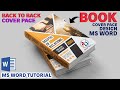 Printable Book Cover Page Design in Ms word || Word Tutorial || How to make Cover Page in Ms Word