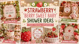 So Berry Sweet! 🍓 Strawberry Baby Shower Ideas 2026 with Pink Tutu Decor & Berry Balloon Garlands screenshot 2