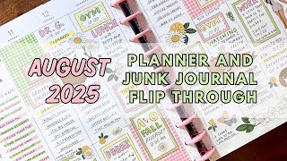 August 2025 Planner & Journal Flip Through! Big Vertical Happy Planner & Junk Journal -After the Pen