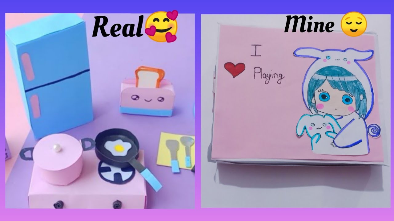 Recreating tonni art and craft part 45 kitchen set paper craft