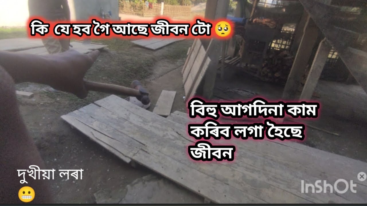 বিহু আগদিনা কাম কৰিব লগা হৈছে জীবন //Assamese new vlog 
