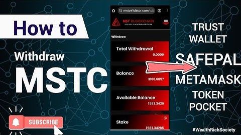 How to Withdraw MSTC to Trust Wallet |  Safepal | Token Pocket | Metamask