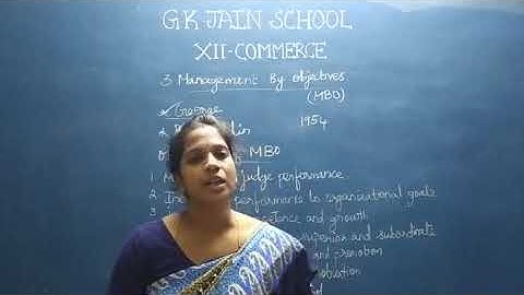 Management by objectives and Management by exception part 1- Mrs. Sangeetha Devi