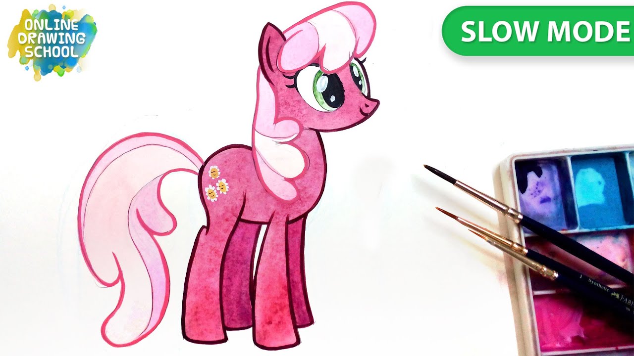 How to Draw Cheerilee from My Little Pony - Slow mode - YouTube