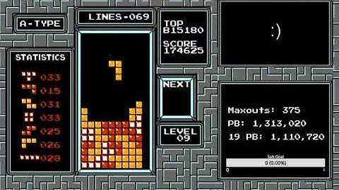 NES Tetris - 484,227 No Next Box