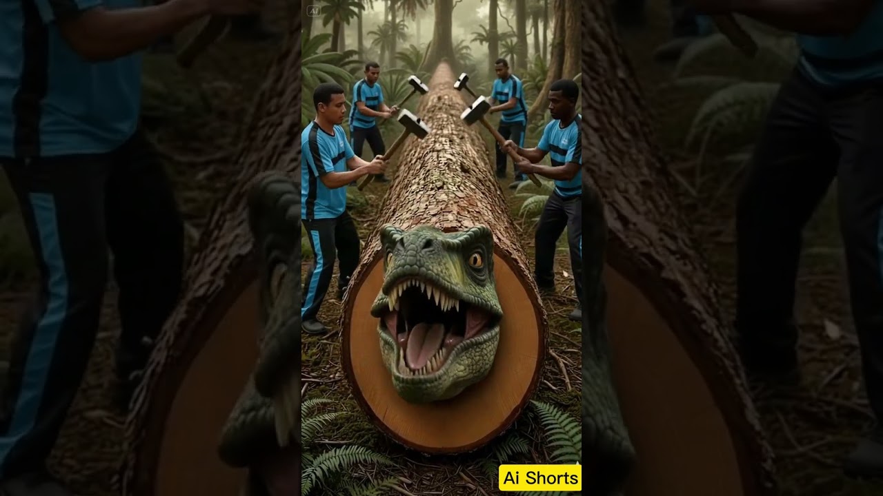 Rescue Dinosaur from gaint log| 