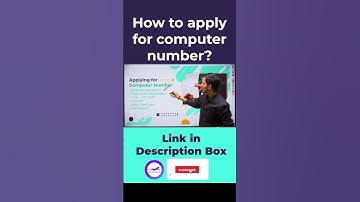 How to apply for Computer Number? Fly High #Shorts