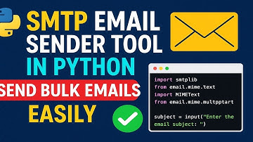 SMTP Email Sender Tool in Python | Send Bulk Emails Easily | 2025