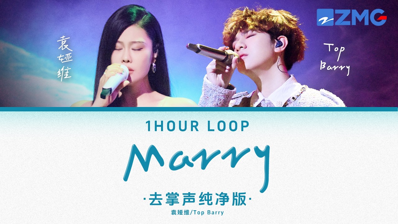 【无损单曲循环 】袁娅维& Top Barry – 《Marry》 「 一遍一遍问我自己thats why 为什么对的时间你却没来♪ 」 #动态歌词 #lyrics #1hourloop #有歌