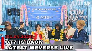 🔴[MULTI SUB] LATEST OT7 LIVE! 😱 BTS Full Gathering on Weverse (01 April 2026)!