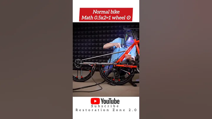 Normal bike to..Math 0.5x2=1 wheel⚙️#youtubeshorts #shorts #bike