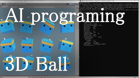 [3D Ball 50000 step training] AI programming for beginners [Unity ML-Agents Example demo]