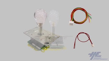 Short Bat Clear Bubble Top Multi-coloured Illuminated Joystick for Arcade Machines