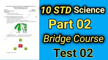 10th class Science and Technology  Part - 2 Bridge course Test -2 setu abhyaskram ( bridge course)