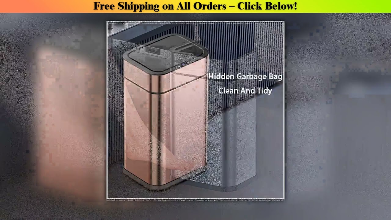 Automatic Sensor Trash Can Stainless Steel Wastebin Kitchen and Home Large Capacity Trash Can