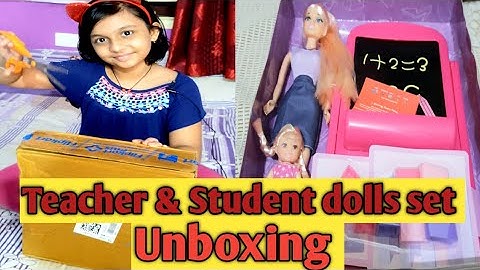 Teacher and students dolls set unboxing | school set  dolls unboxing video | LearnWithPriyanshi