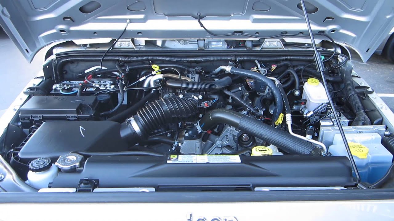 2011 Jeep Wrangler, Silver - STOCK# 130148C - Engine - YouTube