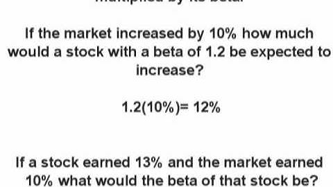 Beta (finance) - How to calculate beta of a stock - What is the definition? - Subjectmoney.com