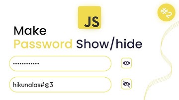 Make show Hide password in html , css and javascript