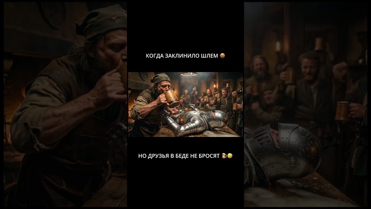 Как выпить эля, если заклинило шлем?! 🍺🤬 Бард Лютник