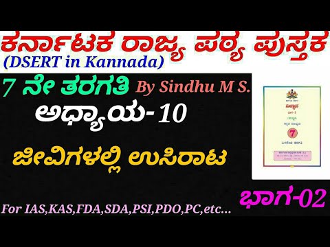 DSERT Science in Kannada|Class 07:C-10 Respiration in animals(P-02) by Sindhu M S.