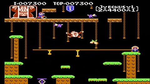 Donkey Kong Jr - Nes - Full Playthrough ( Game A Game B ) -No Hits Run