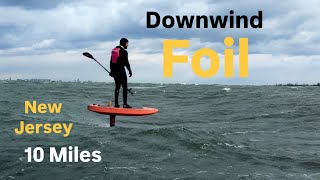 Downwind foiling in freezing conditions New Jersey