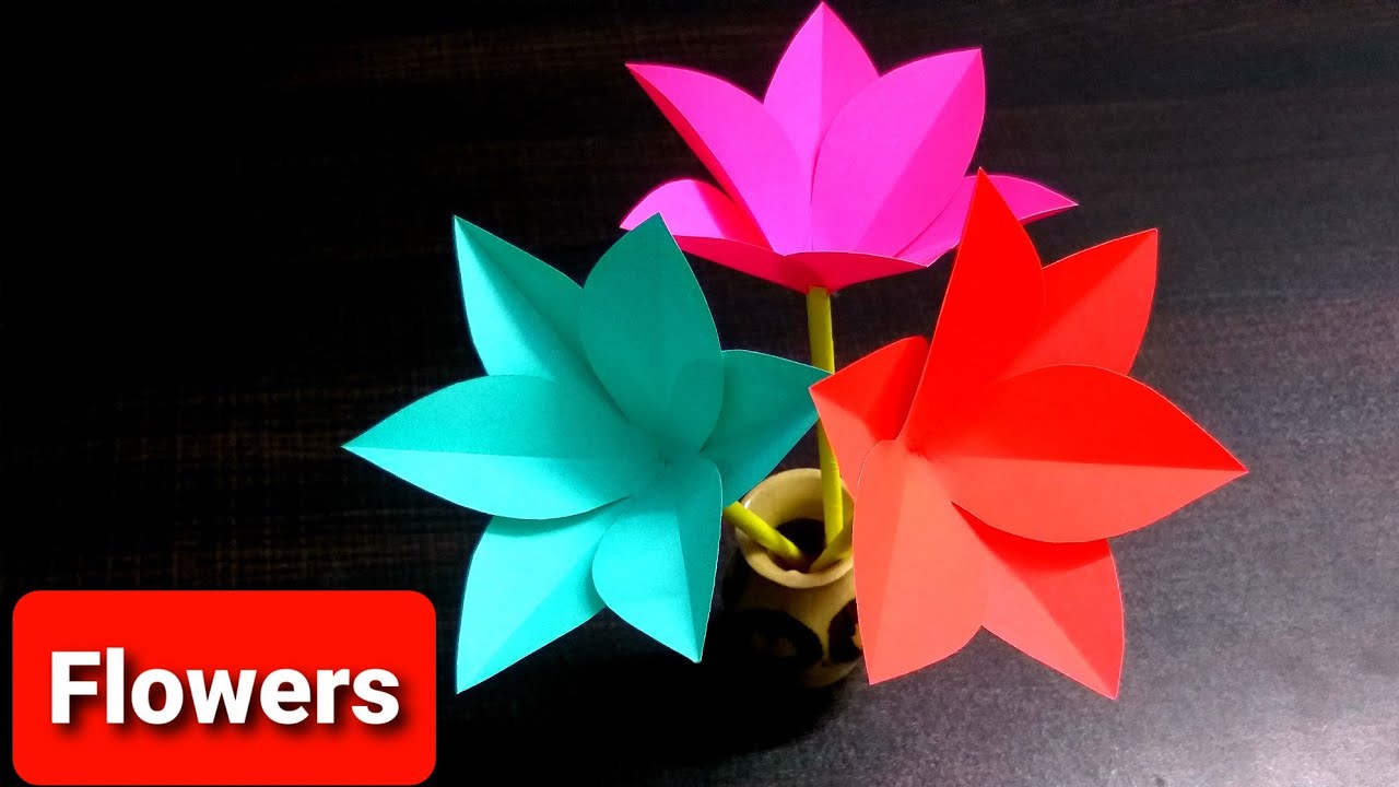 Make A Attractive Flowers For Home Decoration.