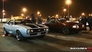 BBC Camaro vs Nitrous Mustang