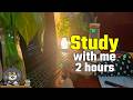 Study with me for 2 hours l relaxing lofi music #studywithme #studymusic #study #studyvlog #lofi 