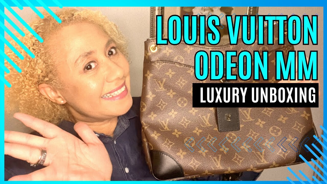 LOUIS VUITTON Odeon NM MM Damier Ebene Shoulder Bag Black/Brown