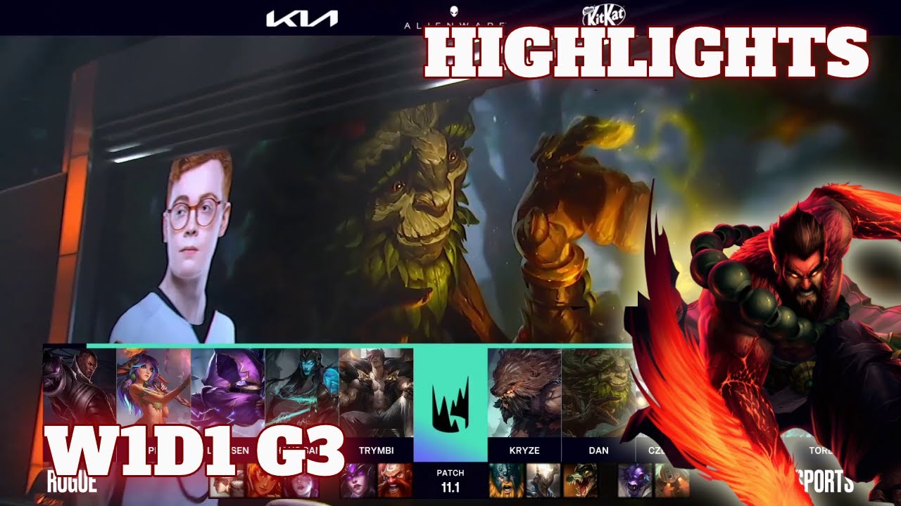 Rogue vs Excel Esports - Highlights | Week 1 Day 1 S11 LEC Spring 2021 | RGE vs XL