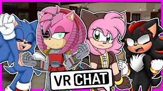 Movie Sonic and Movie Shadow Meet Rusty Rose and Black Rose IN VRCHAT!!