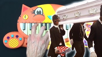 I PLAYED COFFIN DANCE SONG MEME ON A CAT PIANO AND A DRUM CALCULATOR
