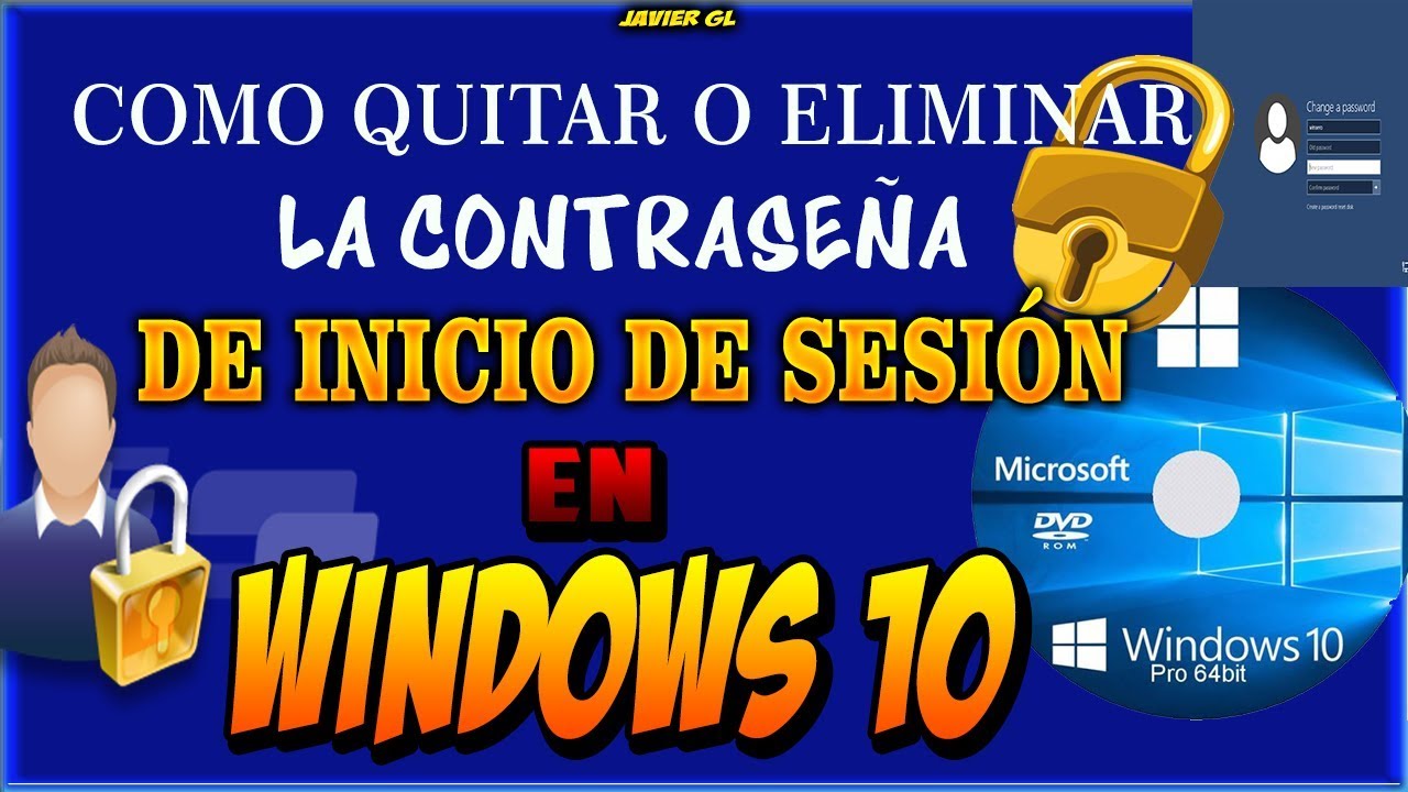Como QUITAR y ELIMINAR la contraseña 🔐 de WINDOWS 10 💻 Sin programas FACIL 💻 2018 - YouTube