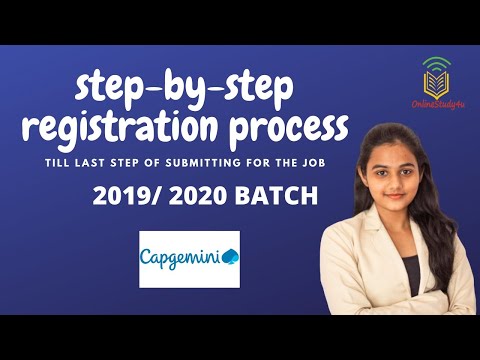 Capgemini Step-by-Step Registration process | Batch 2019 | 2020